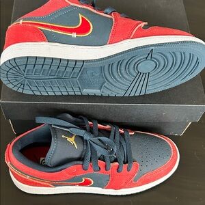 Jordan 1 Low Sport Red/ Armory Navy